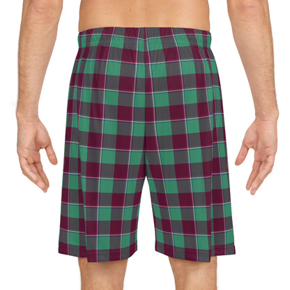 Plaid Basketball Shorts, Comfortable Athletic Wear, Sports Lounge Shorts, Casual Summer Apparel, Perfect for Gifts or Fitness - Celtic Scents