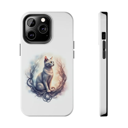 Artistic Cat Phone Case, Tough Phone Cases, Pet Lover Gift, Cat Lover Accessory, Unique Phone Cover, Protector Case - Celtic Scents