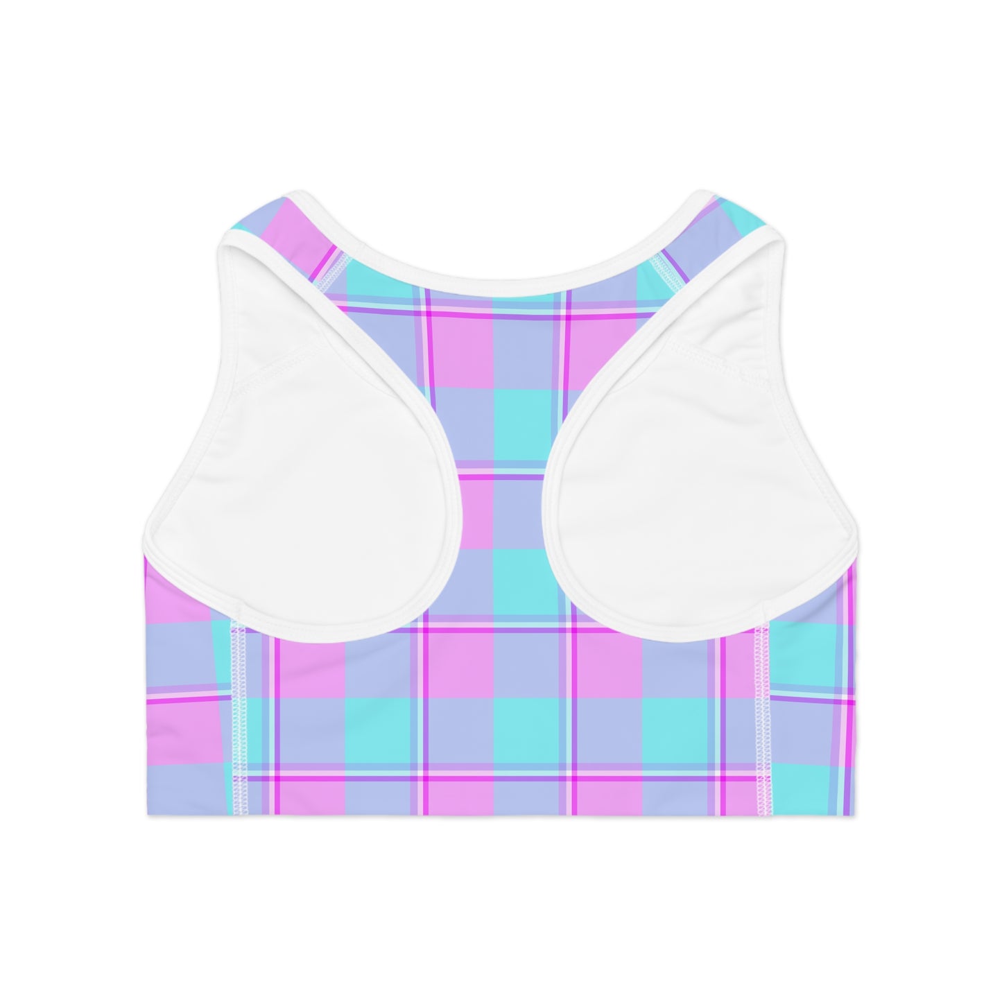 Trendy Plaid Sports Bra, Activewear, Fitness Top, Gym Wear, Yoga Bra, Workout Gear - Celtic Scents