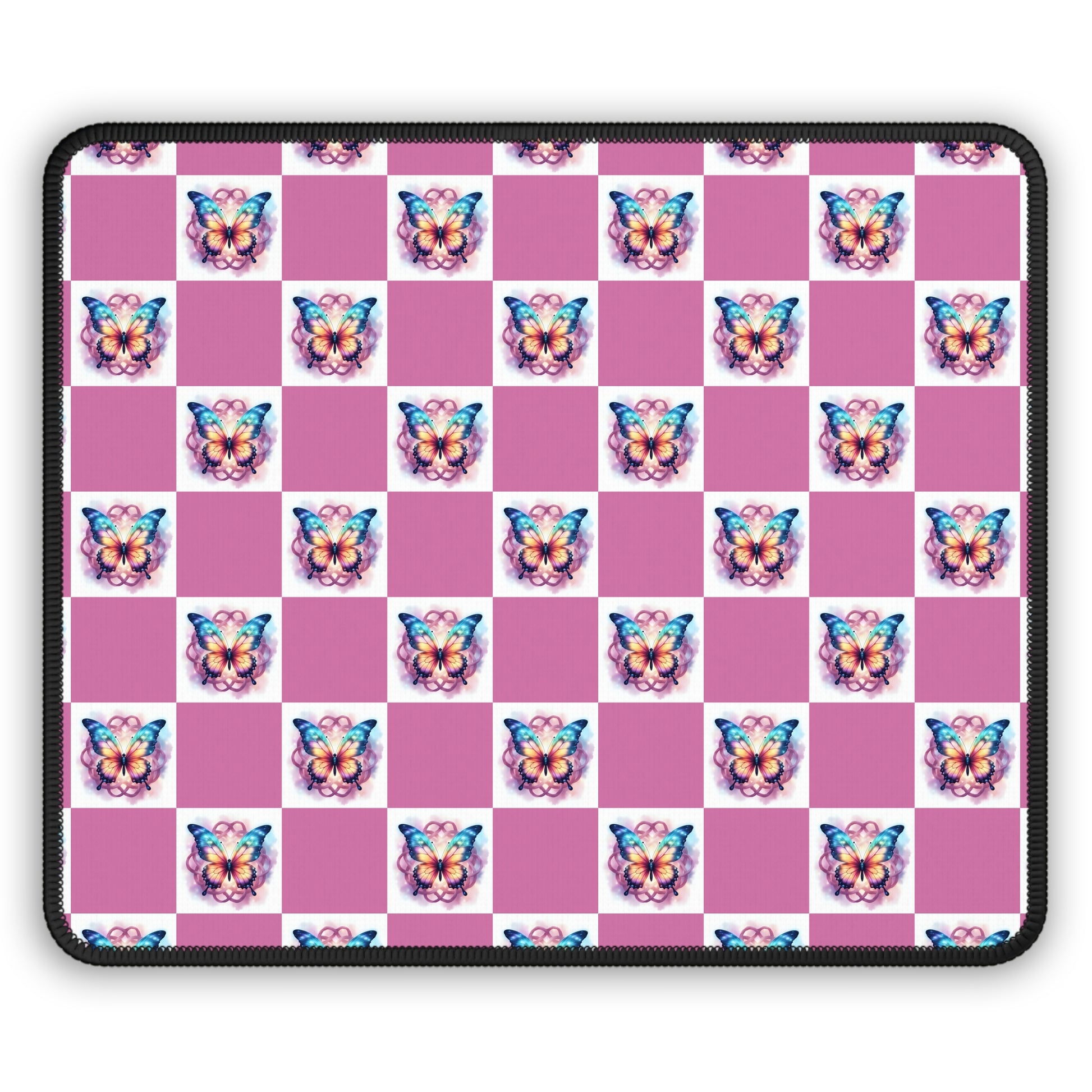 Colorful Butterfly Gaming Mouse Pad, Gamer Desk Accessories, Cute Butterfly Gifts, Unique Office Decor, Pink Butterfly Art Mousepad - Celtic Scents
