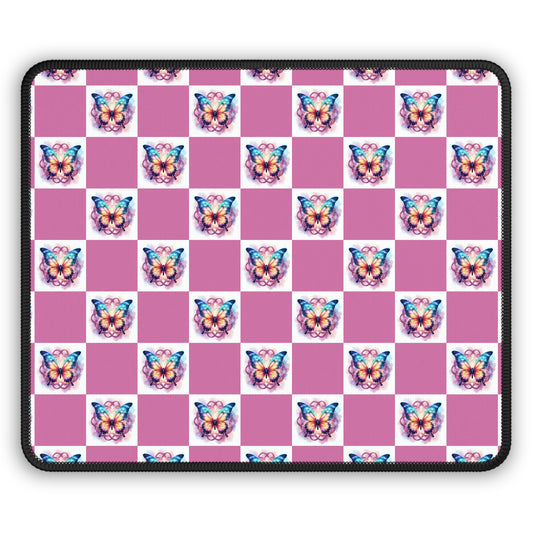 Colorful Butterfly Gaming Mouse Pad, Gamer Desk Accessories, Cute Butterfly Gifts, Unique Office Decor, Pink Butterfly Art Mousepad