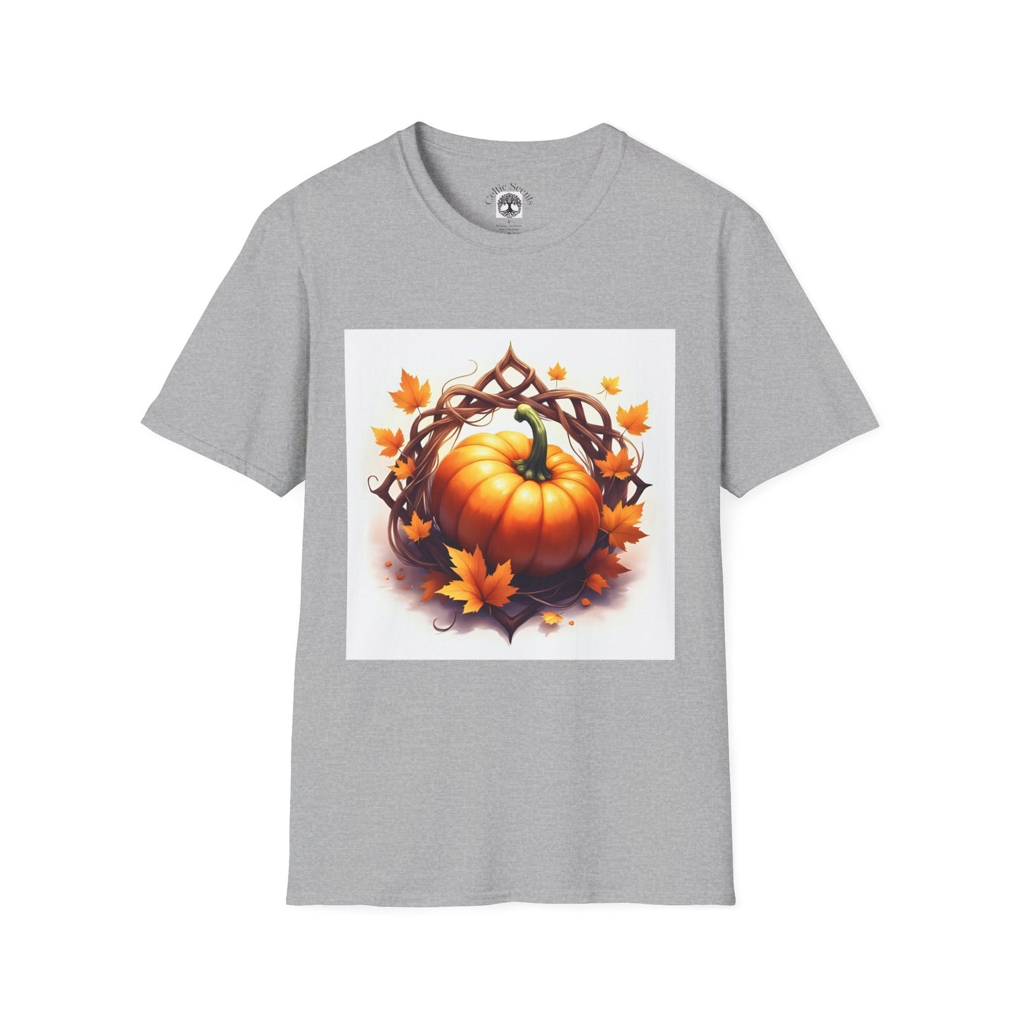 Autumn Pumpkin T-Shirt, Fall Tee, Halloween Shirt, Harvest Apparel, Thanksgiving Gift, Cozy Unisex Top - Celtic Scents