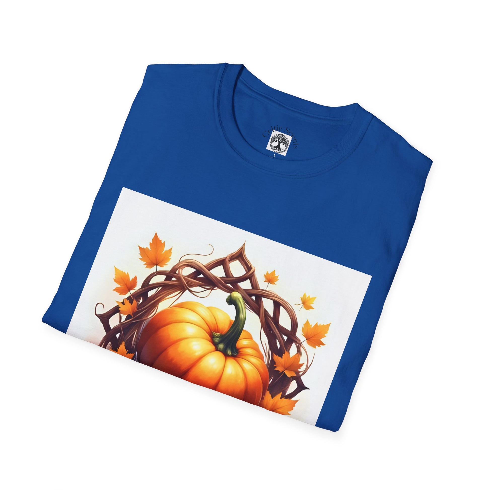 Autumn Pumpkin T-Shirt, Fall Tee, Halloween Shirt, Harvest Apparel, Thanksgiving Gift, Cozy Unisex Top - Celtic Scents