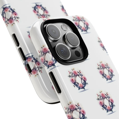 Floral Phone Case, Tough Cases for Women, Cute Celtic Knot Floral Design iPhone Cover, Gift for Her, Stylish Tech Accessories