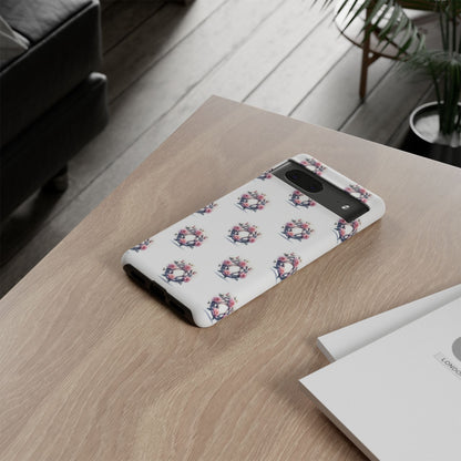 Floral Phone Case, Tough Cases for Women, Cute Celtic Knot Floral Design iPhone Cover, Gift for Her, Stylish Tech Accessories