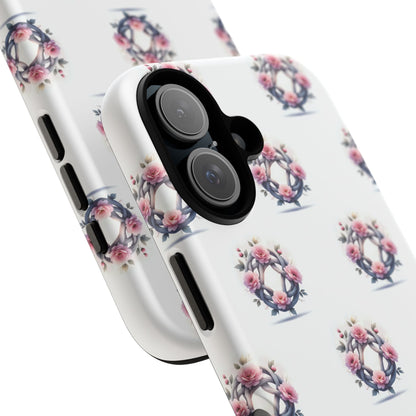 Floral Phone Case, Tough Cases for Women, Cute Celtic Knot Floral Design iPhone Cover, Gift for Her, Stylish Tech Accessories
