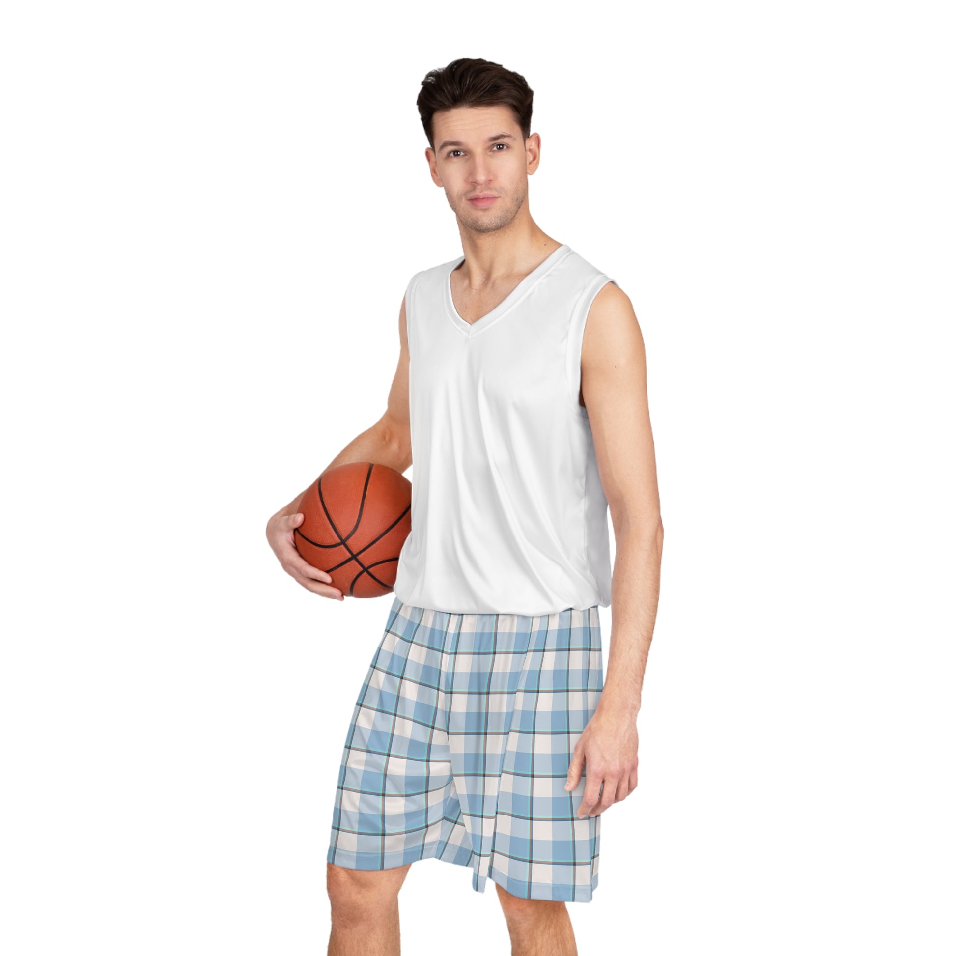 Plaid Basketball Shorts for Men, Casual Athletic Wear, Sports Shorts, Summer Fashion, Gift for Sport Lovers - Celtic Scents