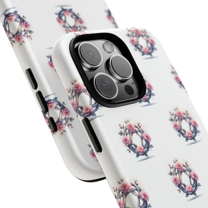 Floral Phone Case, Tough Cases for Women, Cute Celtic Knot Floral Design iPhone Cover, Gift for Her, Stylish Tech Accessories