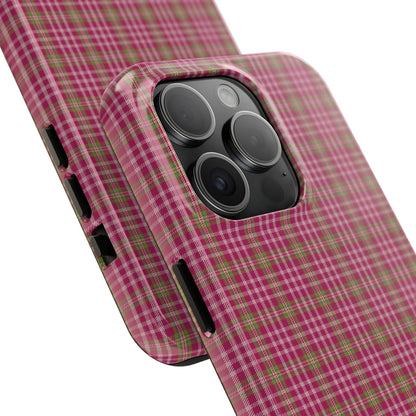 Stylish Tough Phone Cases - Protect Your Phone with Trendy Plaid Design, Gift for Her, Pink Plaid Design - Celtic Scents
