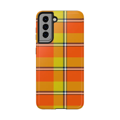 Vibrant Autumn Plaid Phone Case | Tough Phone Protector, Colorful Tech Accessory, Stylish Gift for Him/Her, Fun Birthday Present, Trendy - Celtic Scents