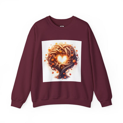 Heart Tree Crewneck Sweatshirt, Cozy Love Sweatshirt, Unisex Gift for Loved Ones, Fall Fashion, Nature-Inspired Apparel - Celtic Scents