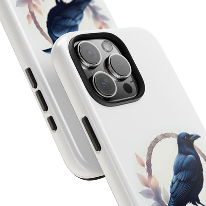 Raven Design Phone Case | Tough Protector Case, Gift for Bird Lovers, Unique Cell Phone Cover, Gothic or Nature Inspired