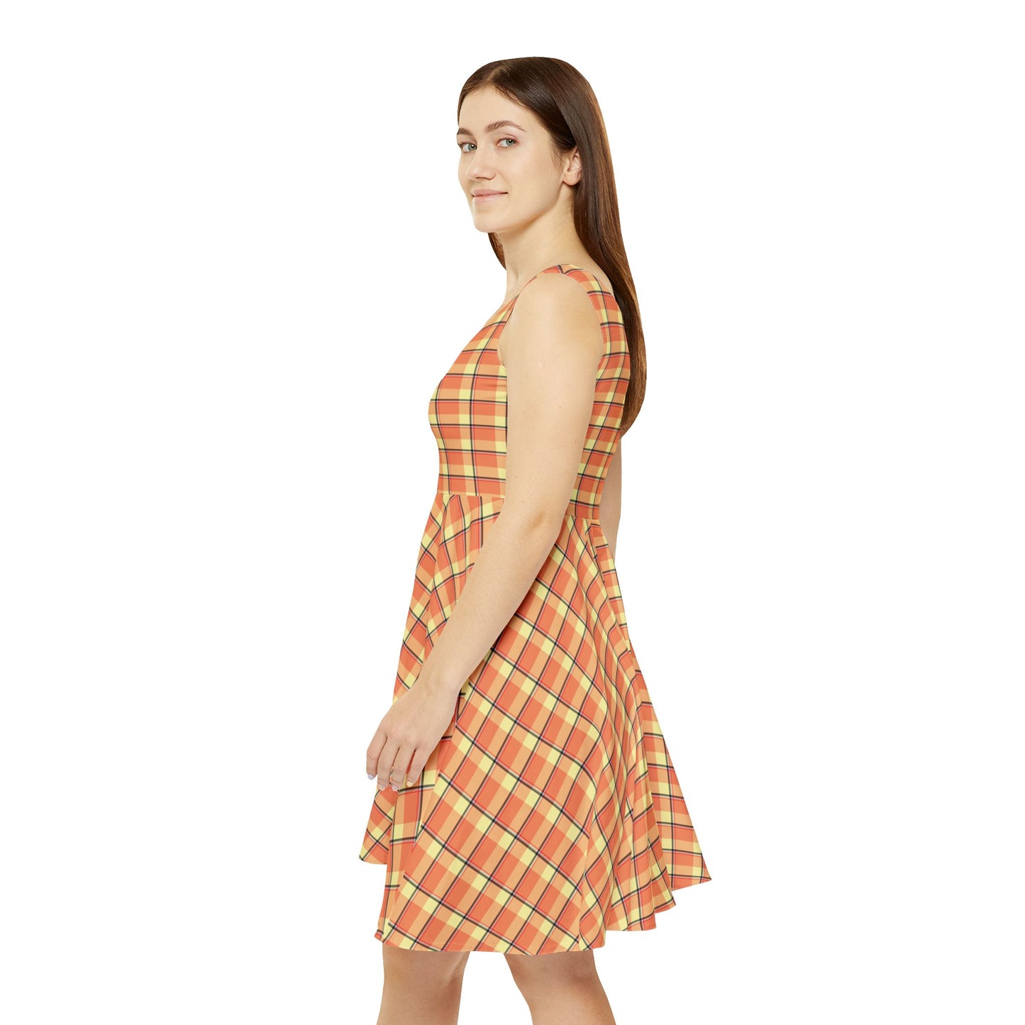 Vibrant Plaid Women's Skater Dress | Summer Fashion, Casual Wear, Outdoor Party, Everyday Dress, Trendy Apparel - Celtic Scents