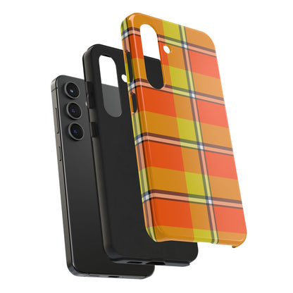 Vibrant Autumn Plaid Phone Case | Tough Phone Protector, Colorful Tech Accessory, Stylish Gift for Him/Her, Fun Birthday Present, Trendy