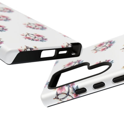 Floral Phone Case, Tough Phone Cover, Cute Protection for Mobile, Gift for Her, Celtic Knot Floral Pattern Case