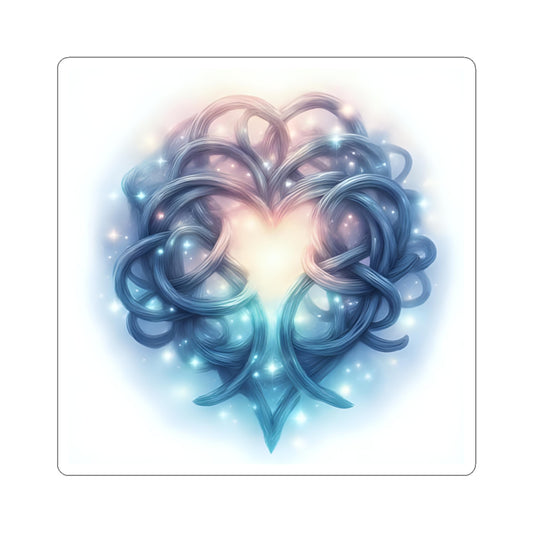 Whimsical Heart Kiss-Cut Stickers for Love Notes, Laptop Decor, Gifts, Scrapbooking, Valentine's Day, Romantic Decor - Celtic Scents
