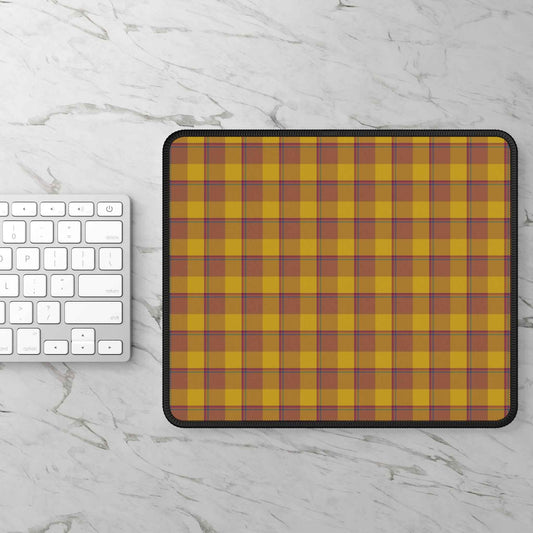 Plaid Gaming Mouse Pad, Cozy Home Office Accessory, Great for Gamers, Gifts for Video Game Lovers, Birthday & Holiday Decor