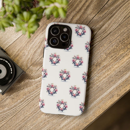 Floral Phone Case, Tough Cases for Women, Cute Celtic Knot Floral Design iPhone Cover, Gift for Her, Stylish Tech Accessories