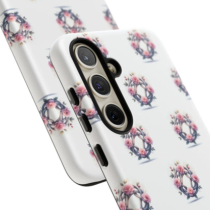 Floral Phone Case, Tough Cases for Women, Cute Celtic Knot Floral Design iPhone Cover, Gift for Her, Stylish Tech Accessories
