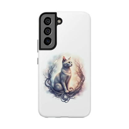 Artistic Cat Phone Case, Tough Phone Cases, Pet Lover Gift, Cat Lover Accessory, Unique Phone Cover, Protector Case - Celtic Scents