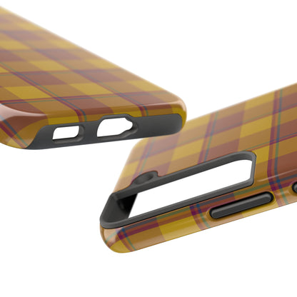 Plaid Tough Phone Case, Durable Phone Cover, Fall Inspired Accessory, Gift for Her, Stylish Cell Phone Protector