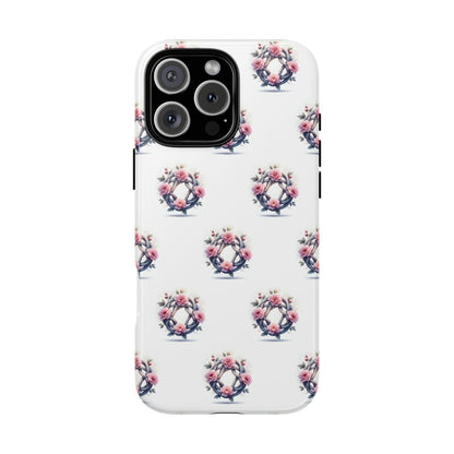 Floral Phone Case, Tough Cases for Women, Cute Celtic Knot Floral Design iPhone Cover, Gift for Her, Stylish Tech Accessories