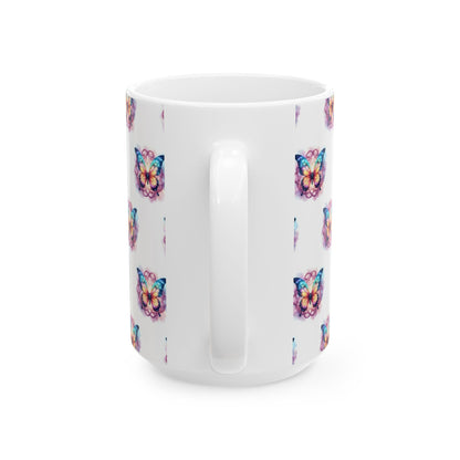 Colorful Butterfly Ceramic Mug - Vibrant Drinkware for Nature Lovers, Gift for Birthdays, Mother's Day, or Just Because - Celtic Scents