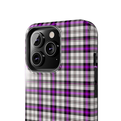 Stylish Tough Phone Case, Purple Plaid Protective Cover, Cute Gift for Teens, Cell Phone Accessory, Trendy Tech - Celtic Scents