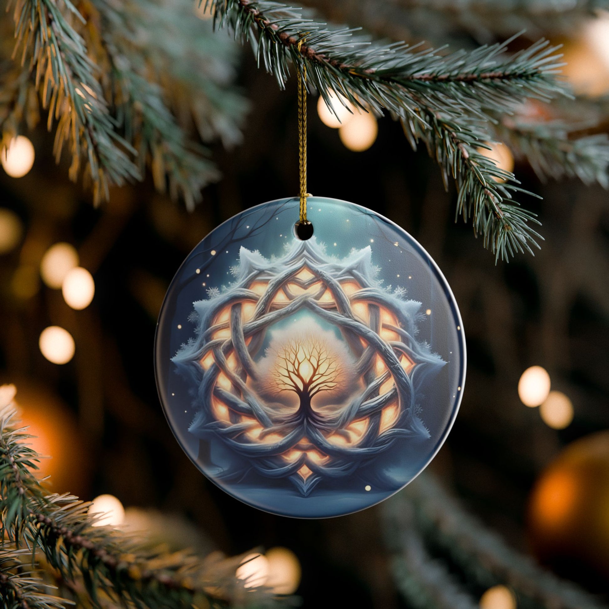 Tree of Life Ceramic Ornament, Spiritual Home Decor, Unique Holiday Gift, Bohemian Wall Hanging, Mindful Living Decoration - Celtic Scents