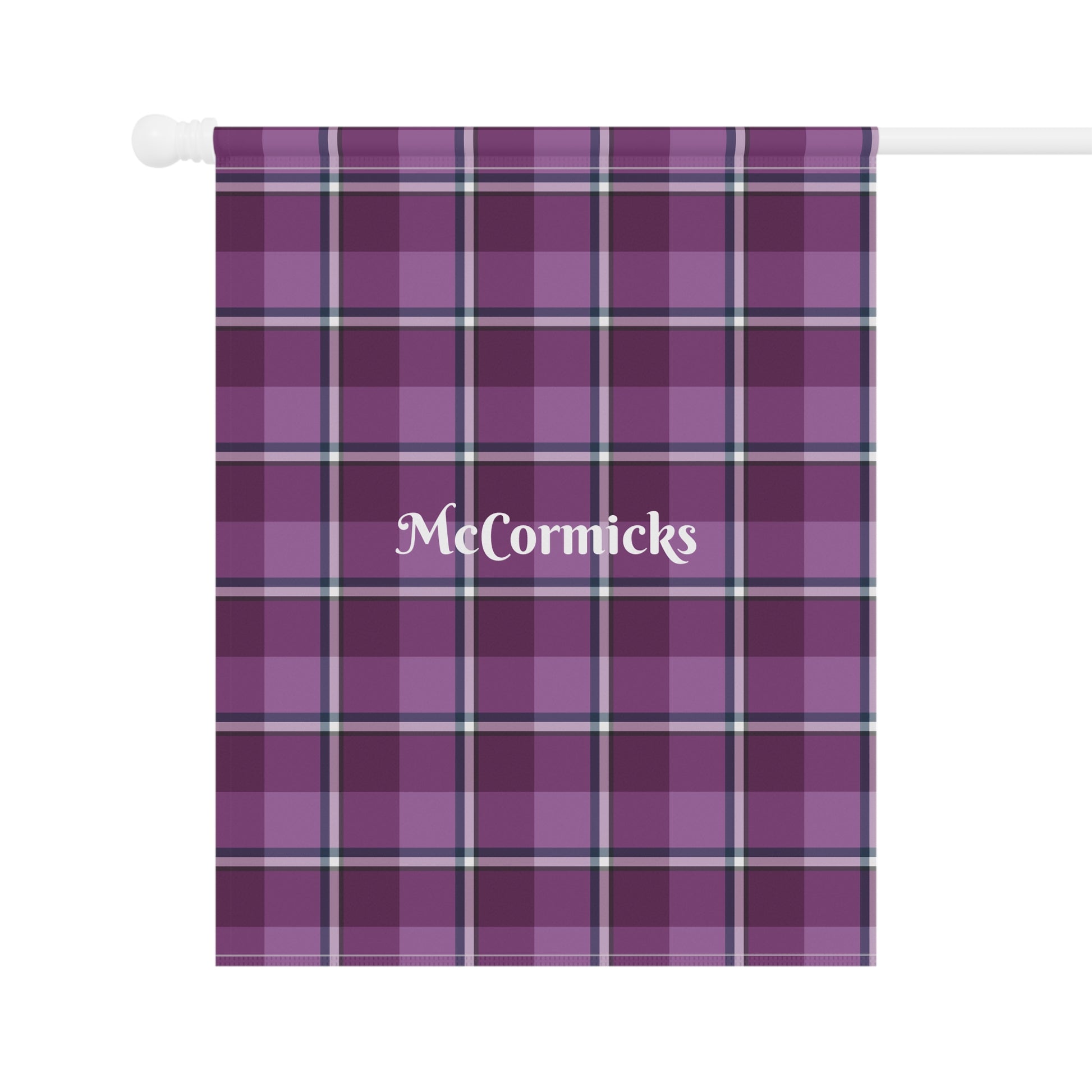 Plaid Garden Banner, Personalized Outdoor Decor, Home and Patio Decoration, Rustic Style Garden - Celtic Scents