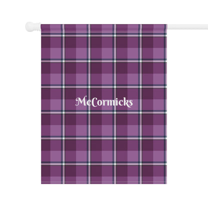 Plaid Garden Banner, Personalized Outdoor Decor, Home and Patio Decoration, Rustic Style Garden - Celtic Scents