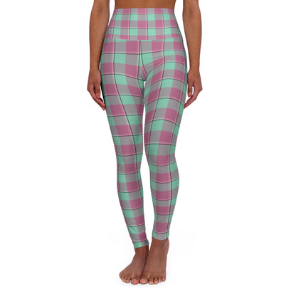 Plaid Tartan High Waisted Yoga Leggings, Comfortable Activewear, Fitness Leggings, Gift for Yoga Lovers, Stylish Workout Pants - Celtic Scents