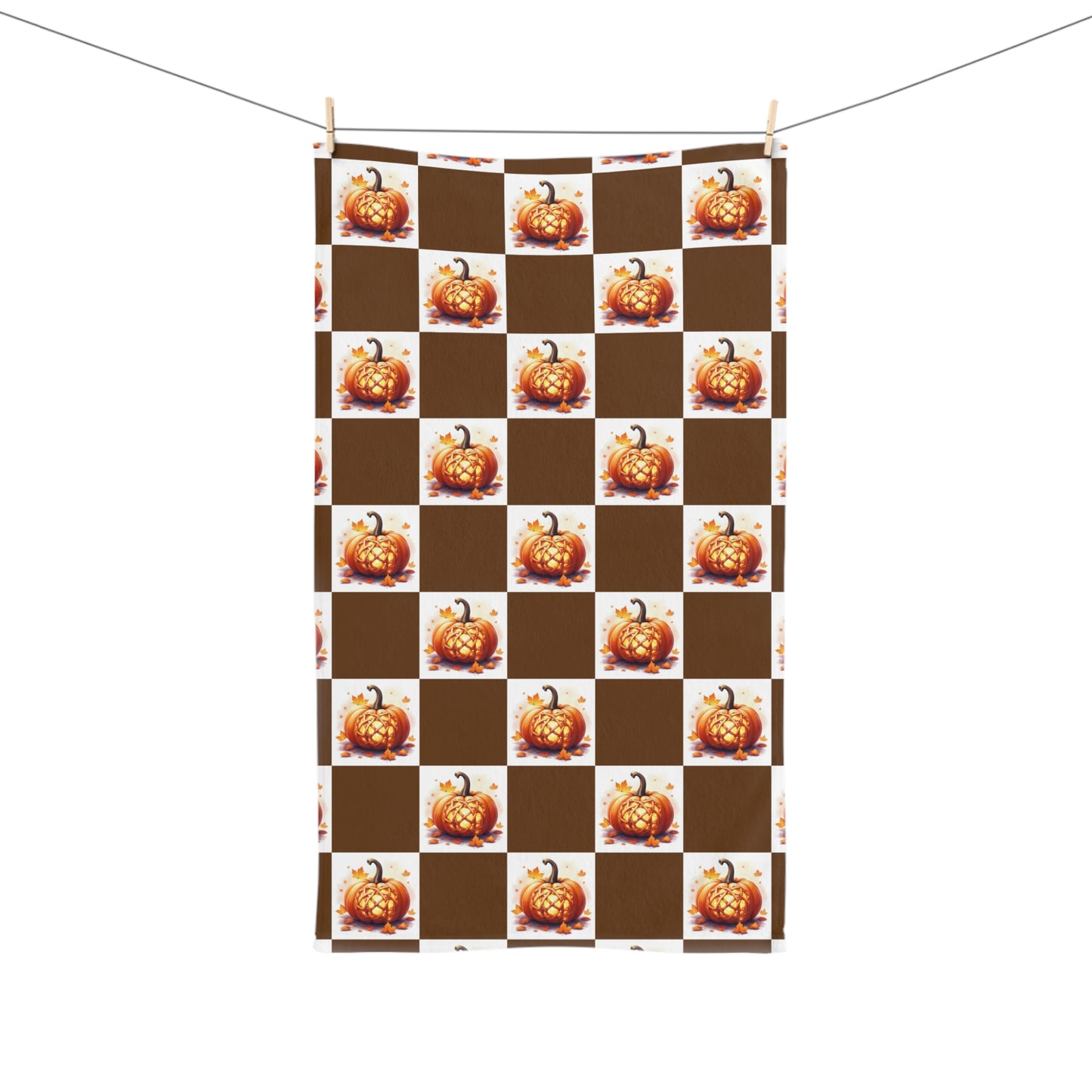 Autumn Pumpkin Hand Towel, Seasonal Kitchen Towel, Fall Decor, Thanksgiving Hand Towel, Rustic Home Accessory