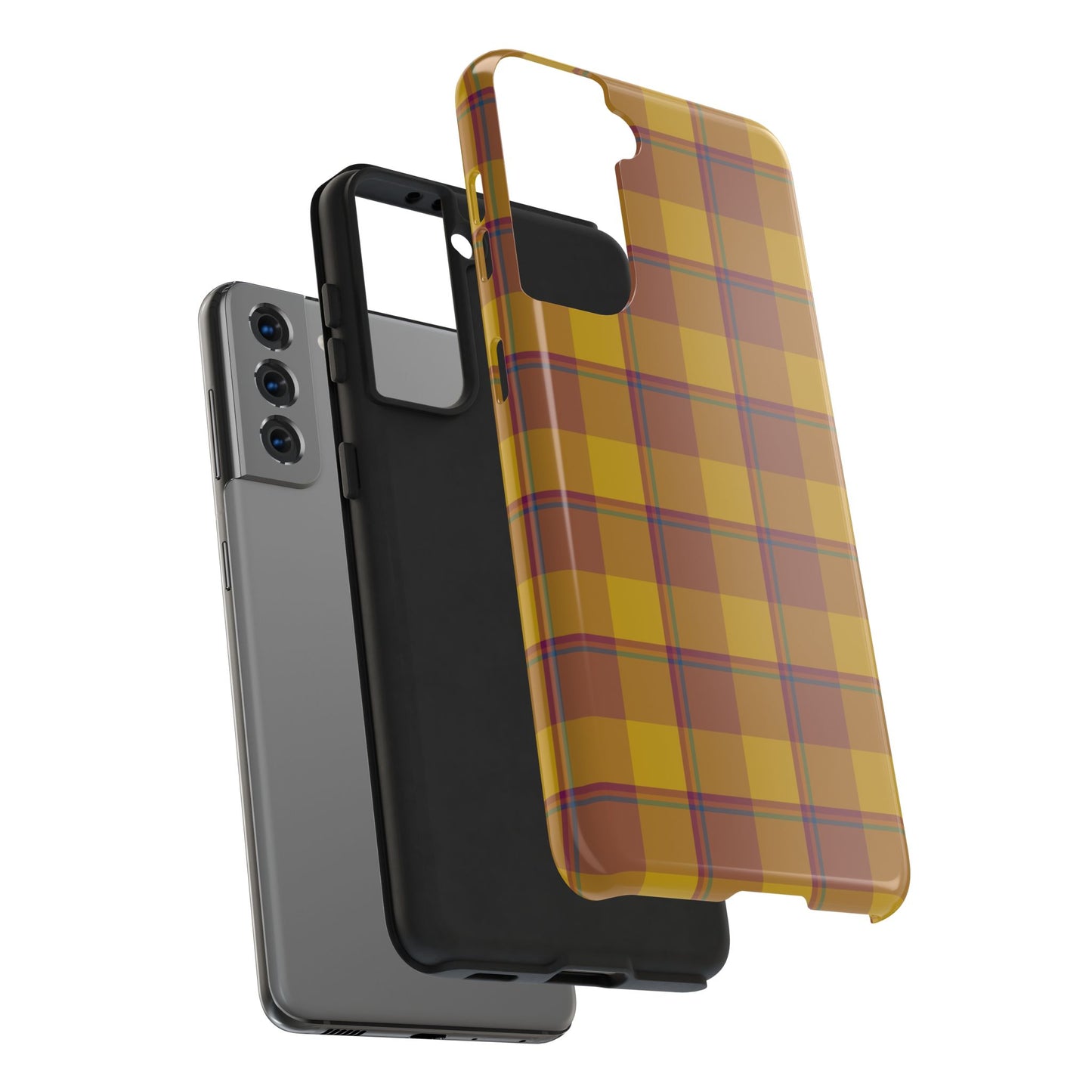 Plaid Tough Phone Case, Durable Phone Cover, Fall Inspired Accessory, Gift for Her, Stylish Cell Phone Protector