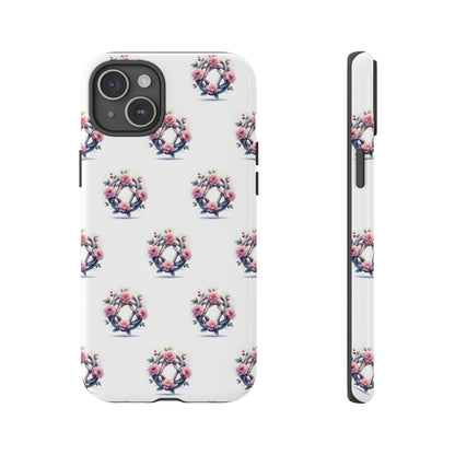 Floral Phone Case, Tough Cases for Women, Cute Celtic Knot Floral Design iPhone Cover, Gift for Her, Stylish Tech Accessories