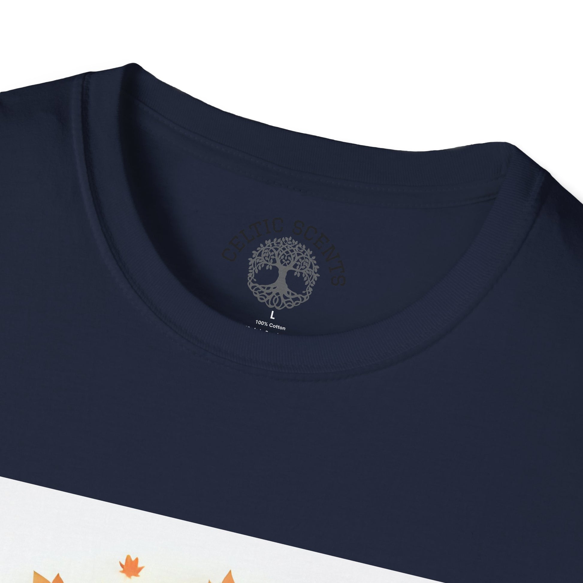 Autumn Tree Graphic T-Shirt, Fall Tee for Nature Lovers, Unisex Softstyle T-Shirt, Gift for Thanksgiving, Cozy Casual Wear - Celtic Scents