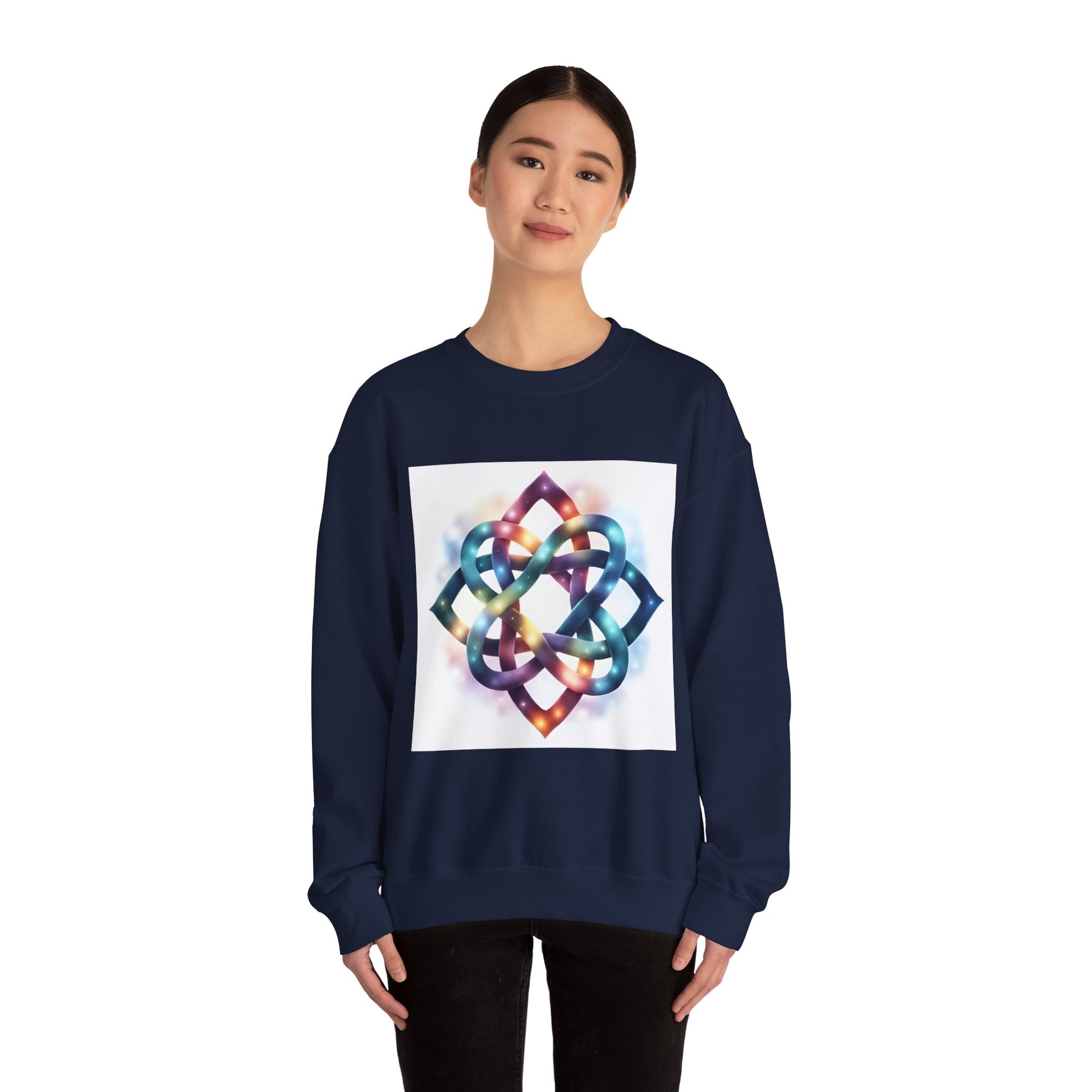 Colorful Infinity Knot Crewneck Sweatshirt | Cozy Unisex Sweatshirt for Every Occasion, Gift for Him, Her, Holidays, Casual Wear - Celtic Scents