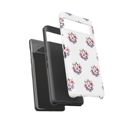 Floral Phone Case, Tough Phone Cover, Cute Protection for Mobile, Gift for Her, Celtic Knot Floral Pattern Case