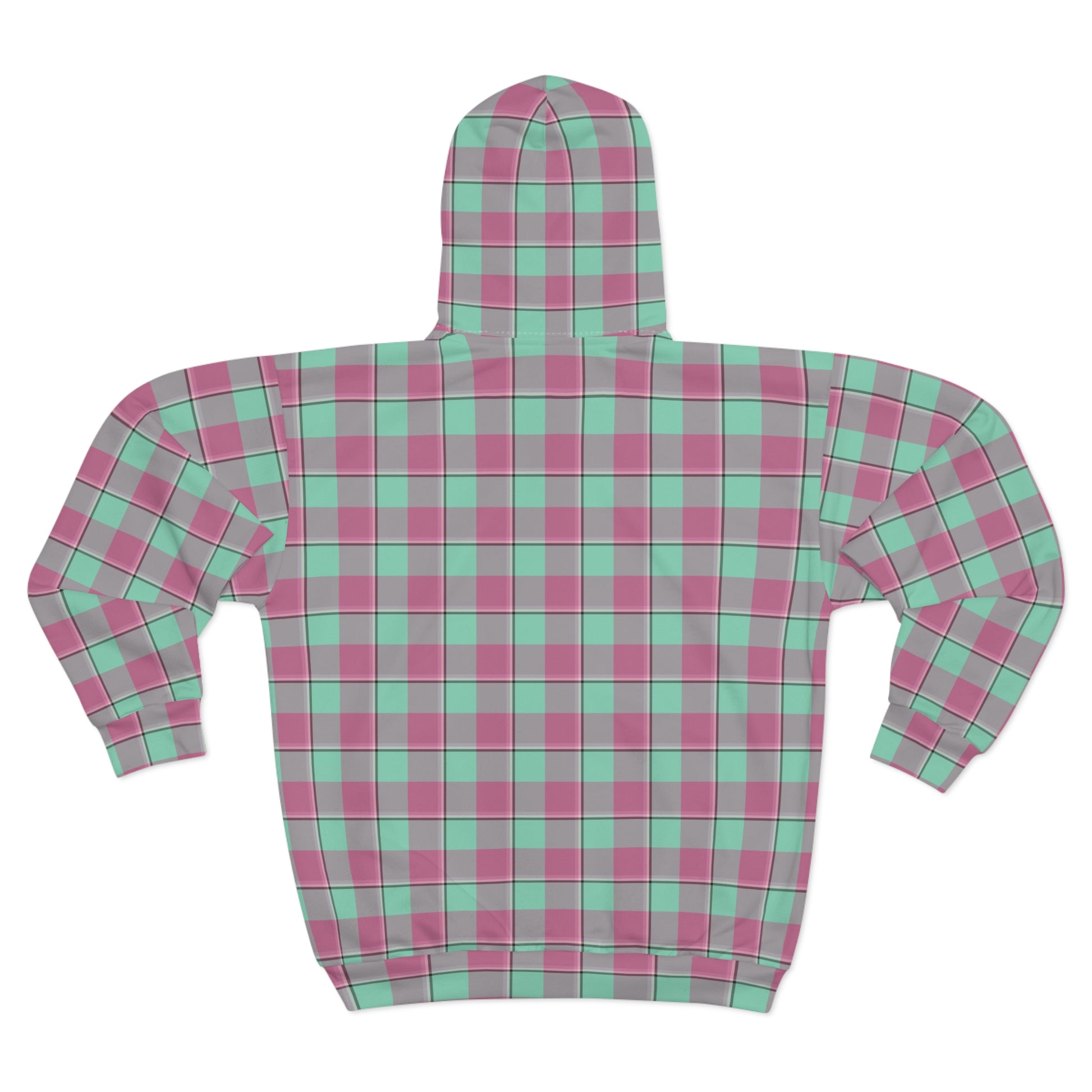 Charming Plaid Unisex Zip Hoodie, Cozy Casual Wear, Gift for Friends, Fall Fashion, Layered Style, Holiday Wardrobe - Celtic Scents