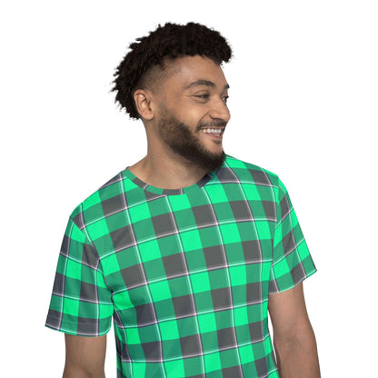 Men's Sports Jersey with Personalized Plaid Design, Casual Wear, Unique Gift for Him