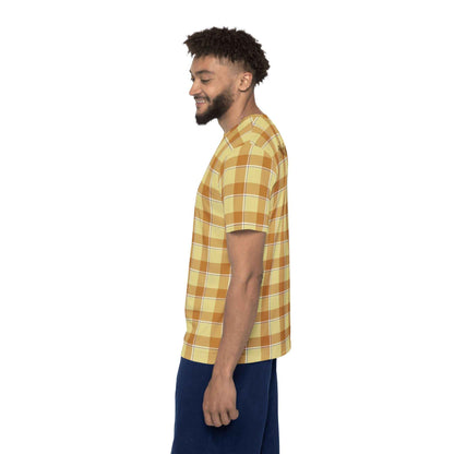 Personalized Stylish Men's Sports Jersey, Plaid Tee, Ideal Gift