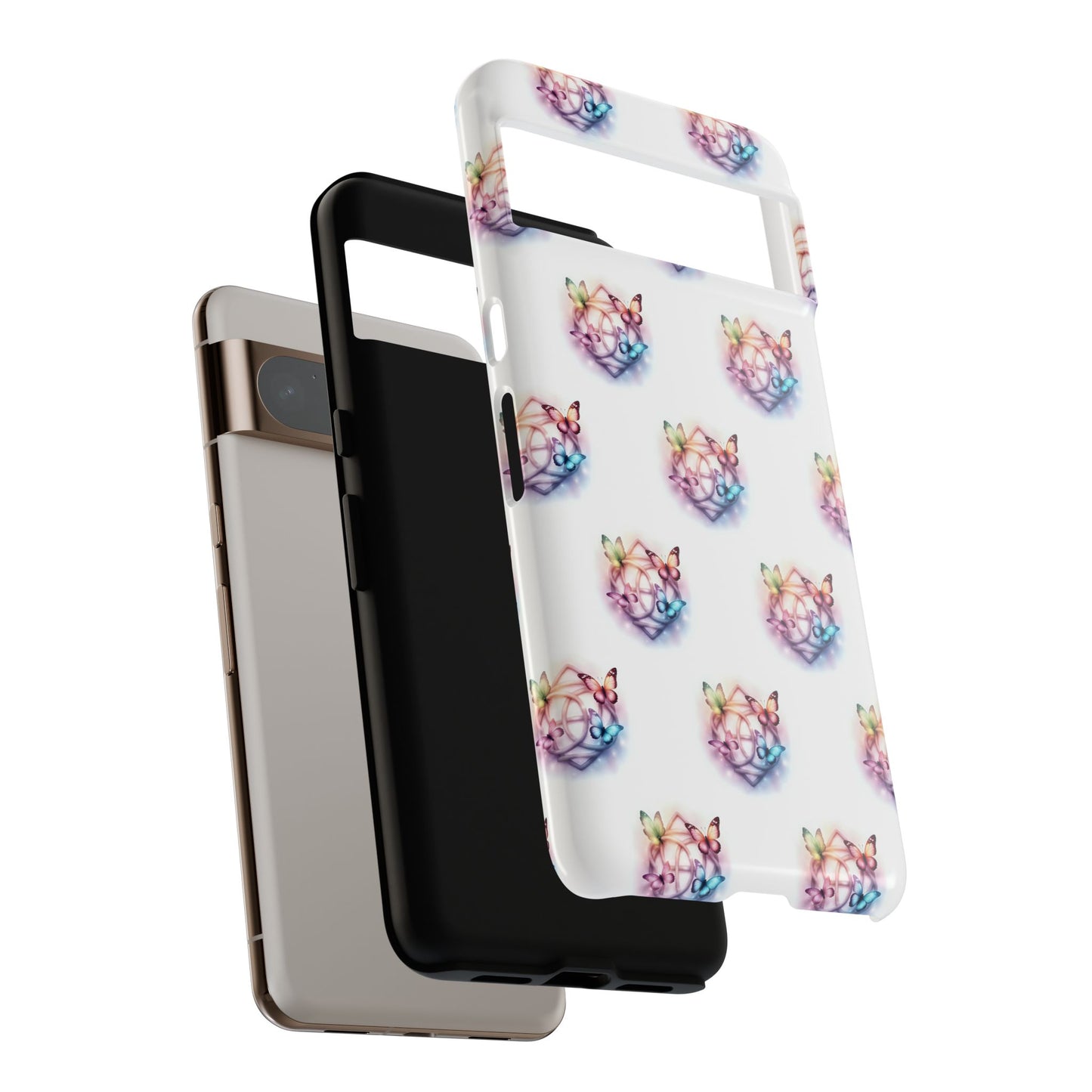 Colorful Butterflies Phone Case, Tough Cases, Cute Butterfly Lover Gift, Trendy Phone Cover, Nature Print Case