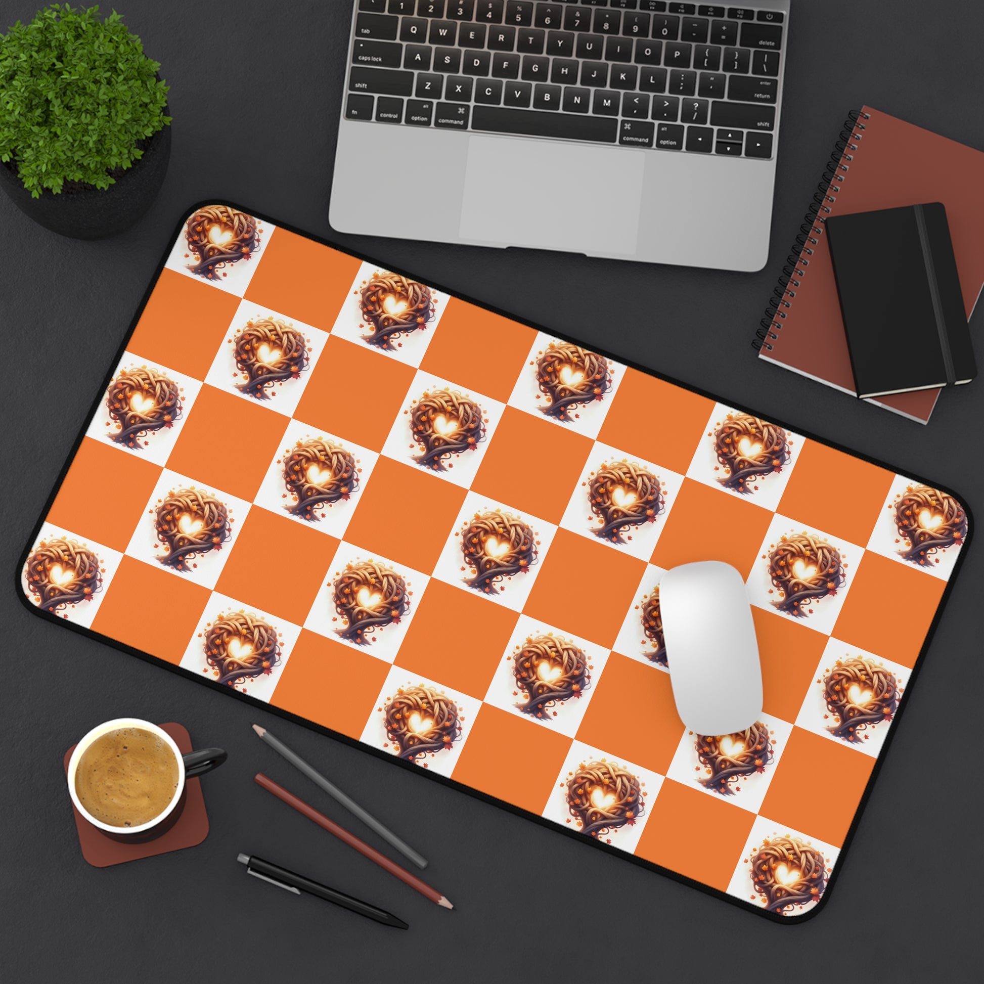 Stylish Desk Mat with Artistic Pattern, Home Office Decor, Gaming Mouse Pad, Unique Workspace Accessory, Gift for Creatives, Autumn Design - Celtic Scents