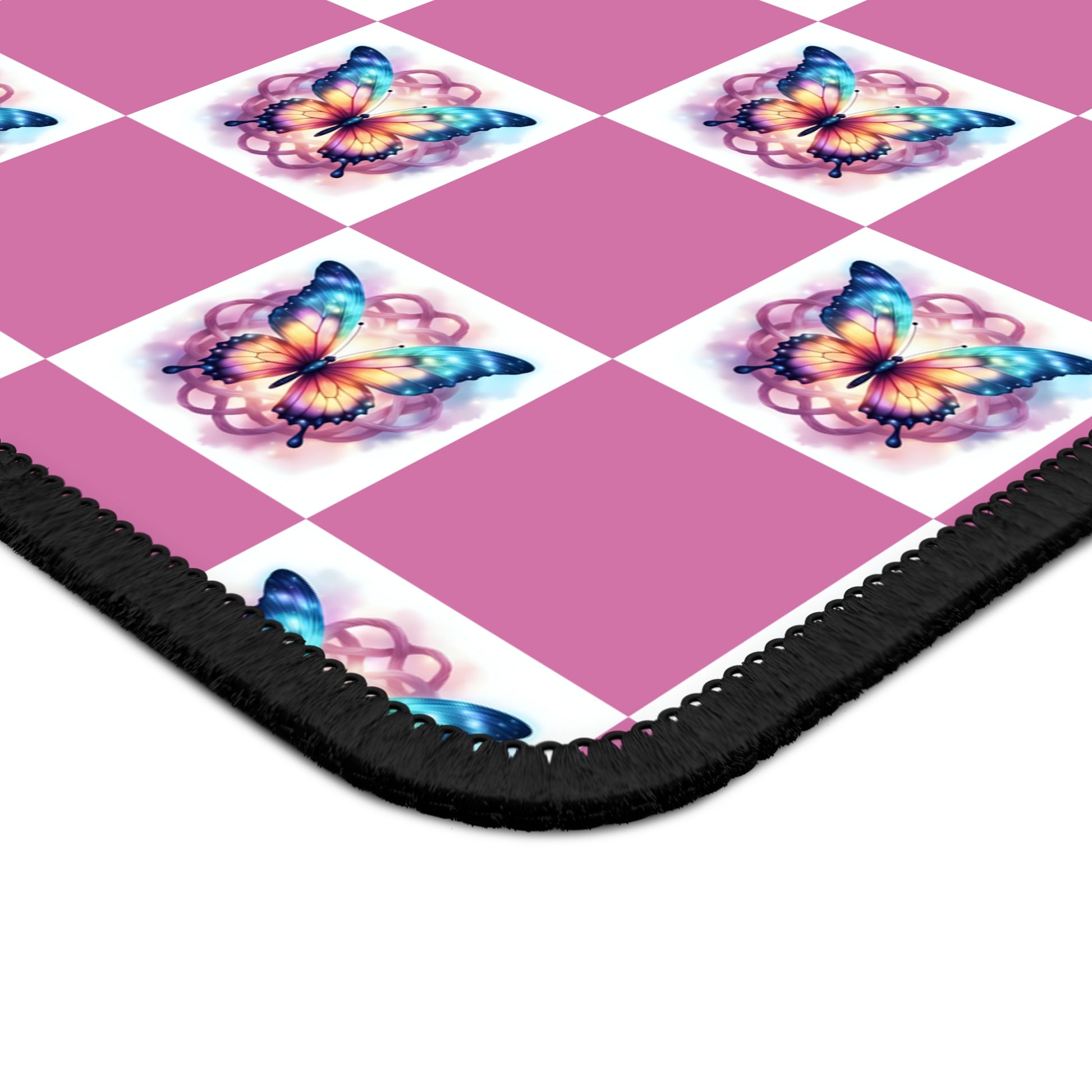 Colorful Butterfly Gaming Mouse Pad, Gamer Desk Accessories, Cute Butterfly Gifts, Unique Office Decor, Pink Butterfly Art Mousepad - Celtic Scents