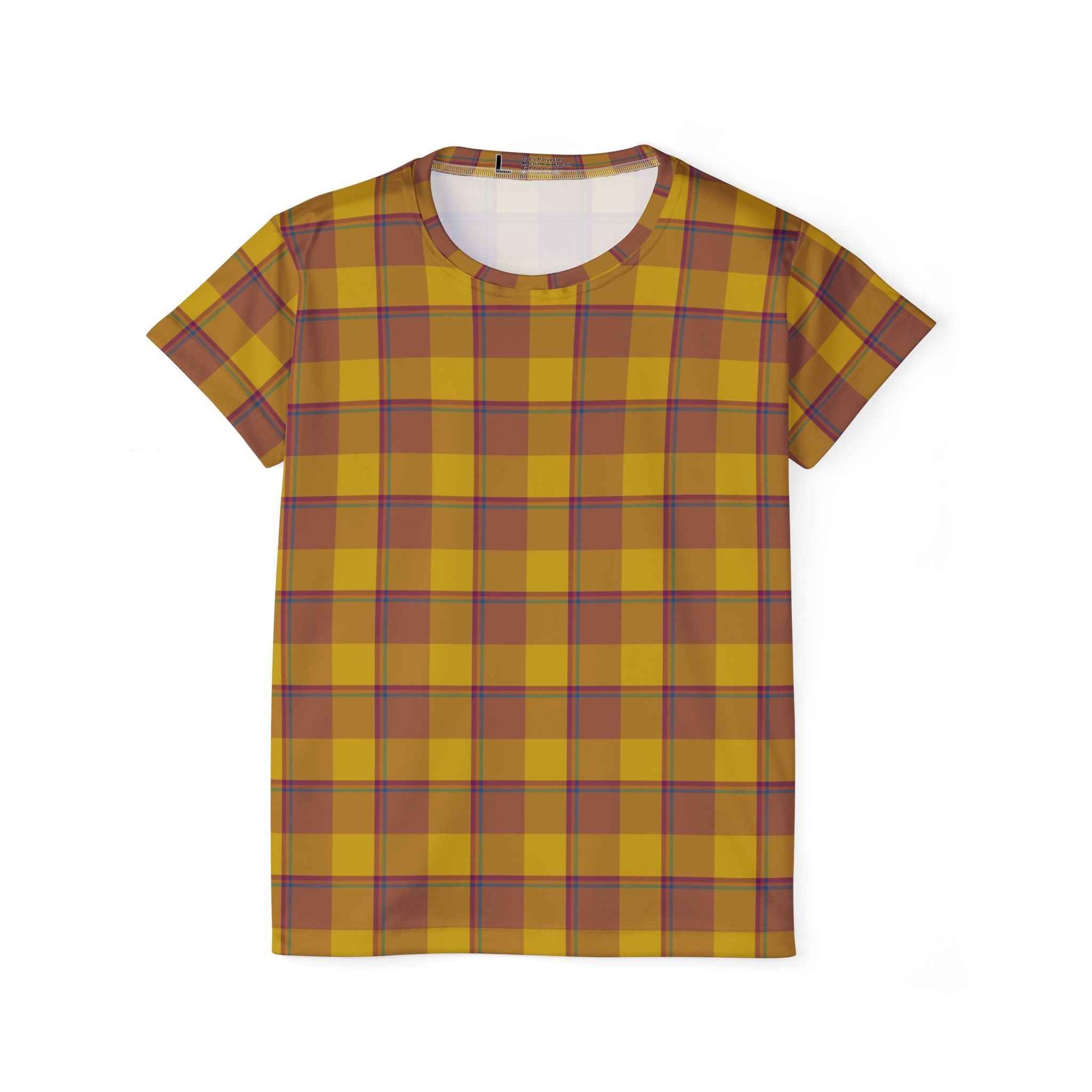 Plaid Sports Jersey, Cheer Top, Athletic Wear, Everyday Casual Tee, Gift for Sports Fans, Comfortable Sports Apparel