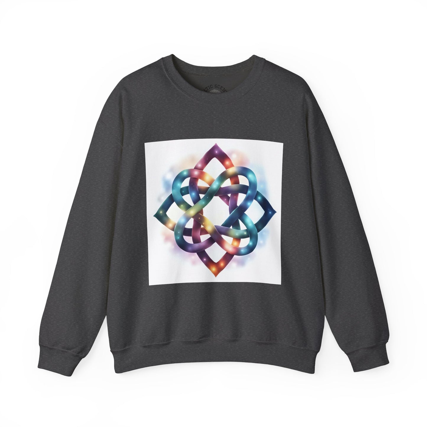 Colorful Infinity Knot Crewneck Sweatshirt | Cozy Unisex Sweatshirt for Every Occasion, Gift for Him, Her, Holidays, Casual Wear - Celtic Scents