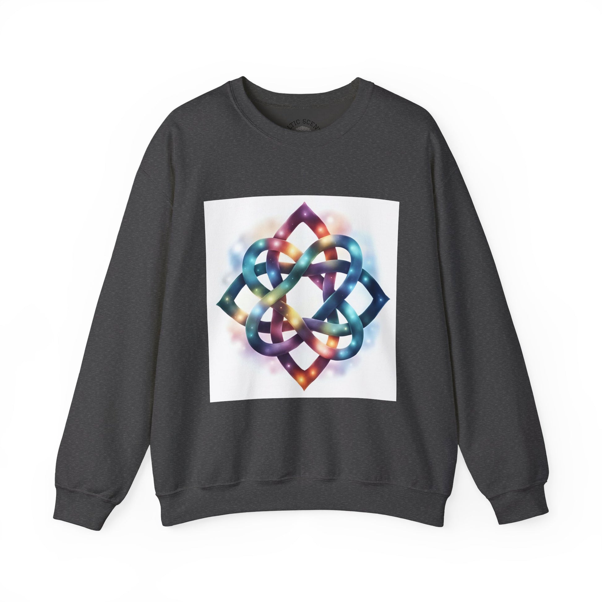 Colorful Infinity Knot Crewneck Sweatshirt | Cozy Unisex Sweatshirt for Every Occasion, Gift for Him, Her, Holidays, Casual Wear - Celtic Scents