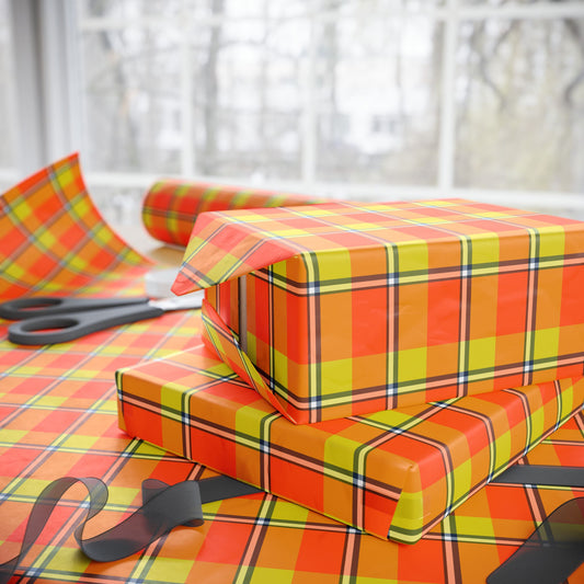 Autumn Plaid Wrapping Paper Roll for All Occasions, Gift Wrap for Birthdays, Holidays, and Special Events