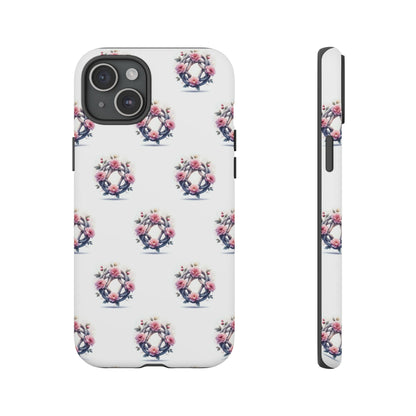 Floral Phone Case, Tough Cases for Women, Cute Celtic Knot Floral Design iPhone Cover, Gift for Her, Stylish Tech Accessories
