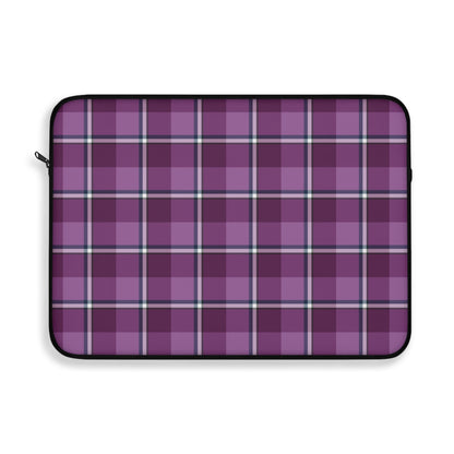 Plaid Laptop Sleeve, Purple Checkered Case for School, Work, Travel, Stylish Computer Cover, Gift for Students, Tech Accessories - Celtic Scents